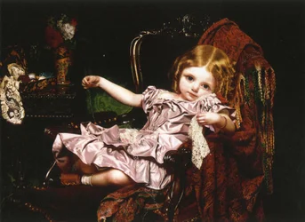 Junges Mädchen im Sessel, ca. 1850